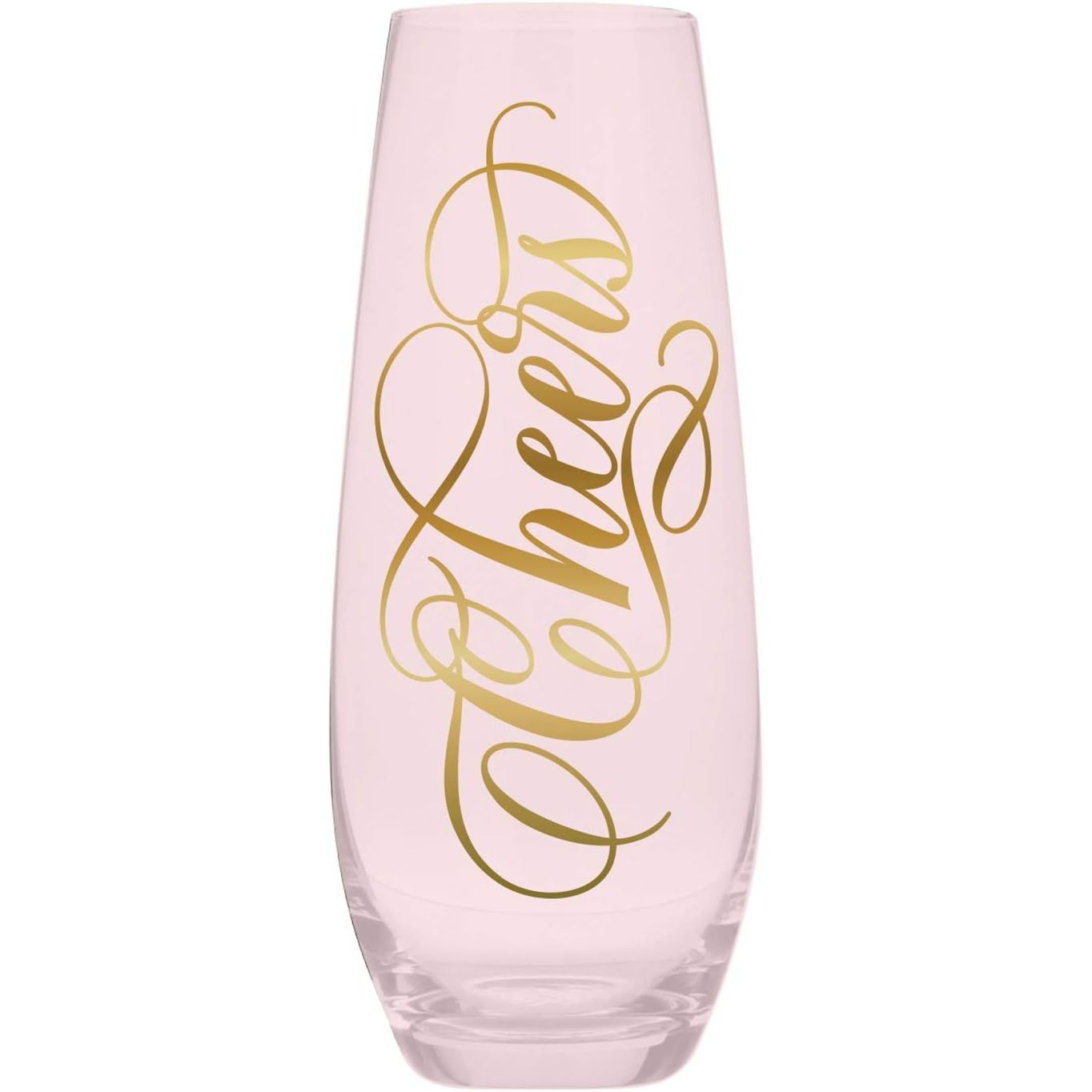 'Cheers' Stemless Champagne Glass