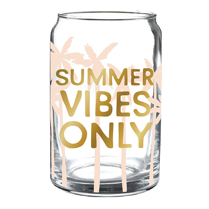 'Summer Vibes Only' Glass