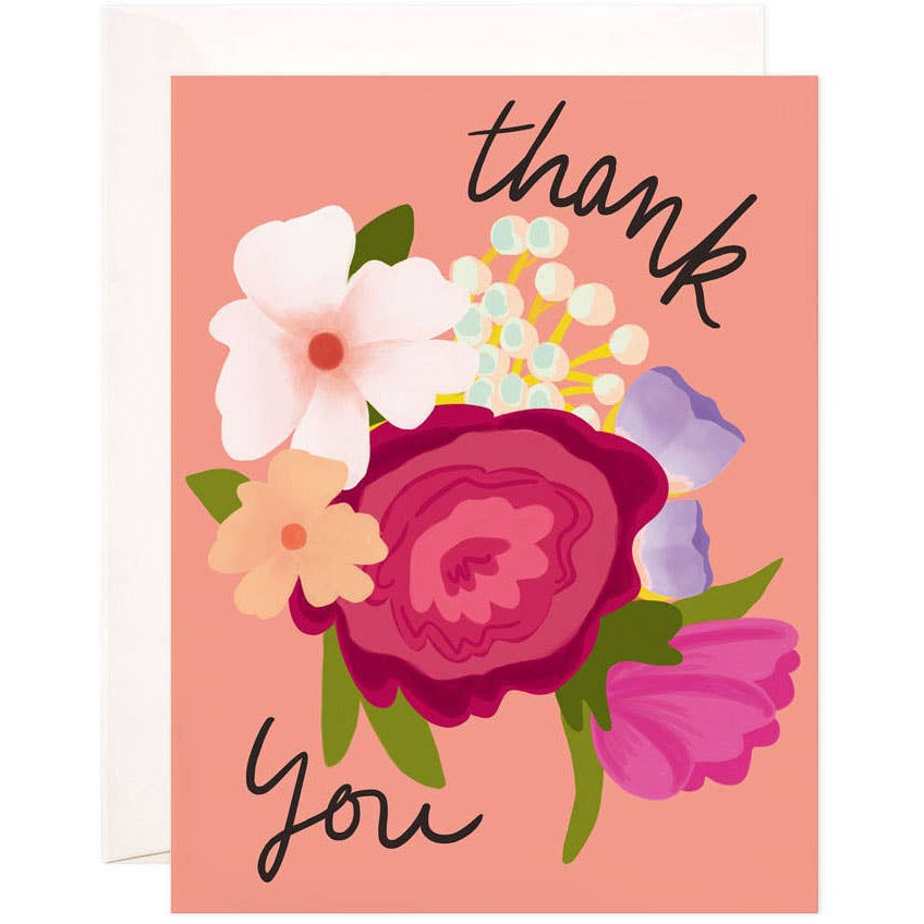 Floral Bloom Thank You Greeting Card