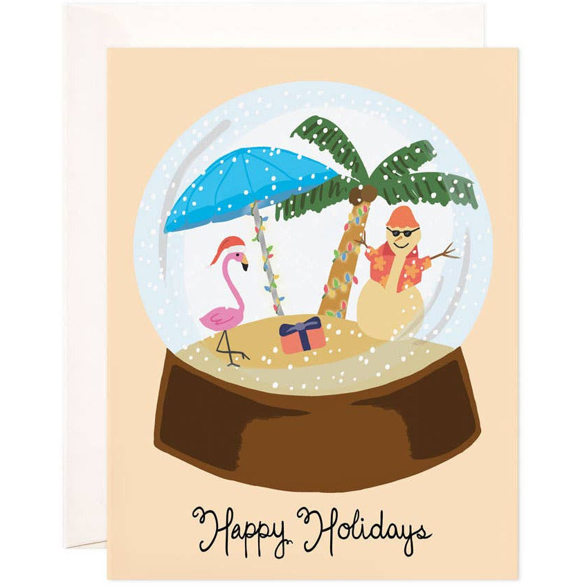 "Happy Holidays" Tropical Christmas Greeting Card