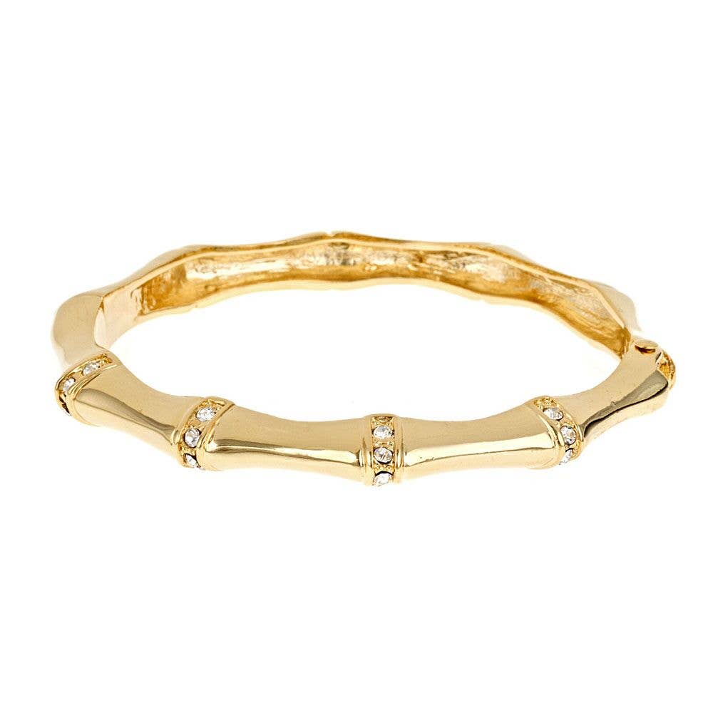 Gold Stone Bamboo Bracelet