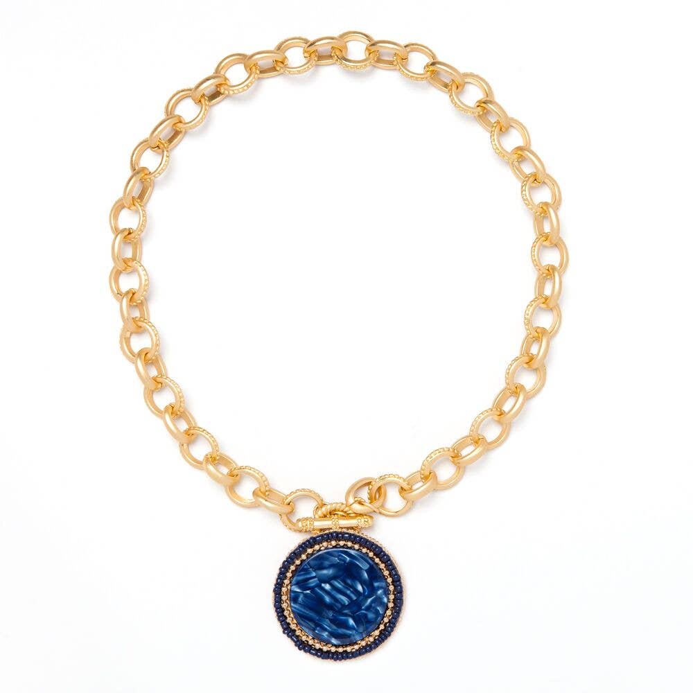 Barcelona Blue Pendant Necklace