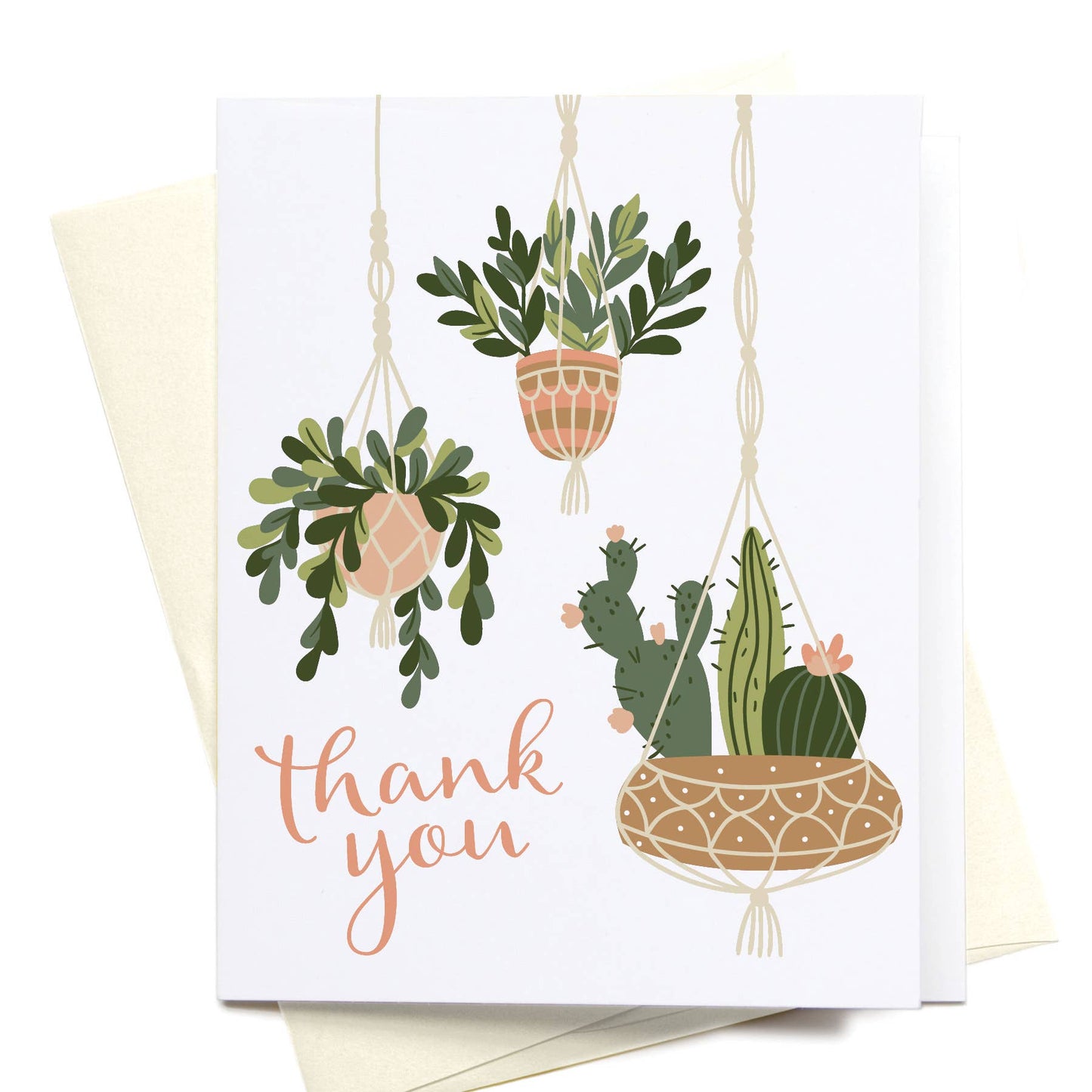 "Thank You" Hanging Plants & Succulents Greeting Card