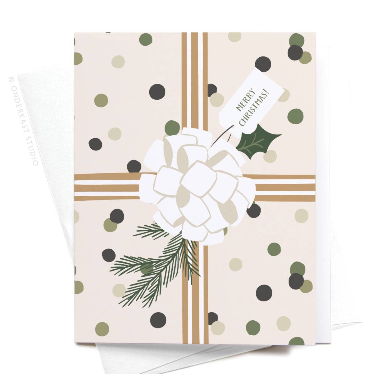 "Merry Christmas!" Wrapped Gift Greeting Card