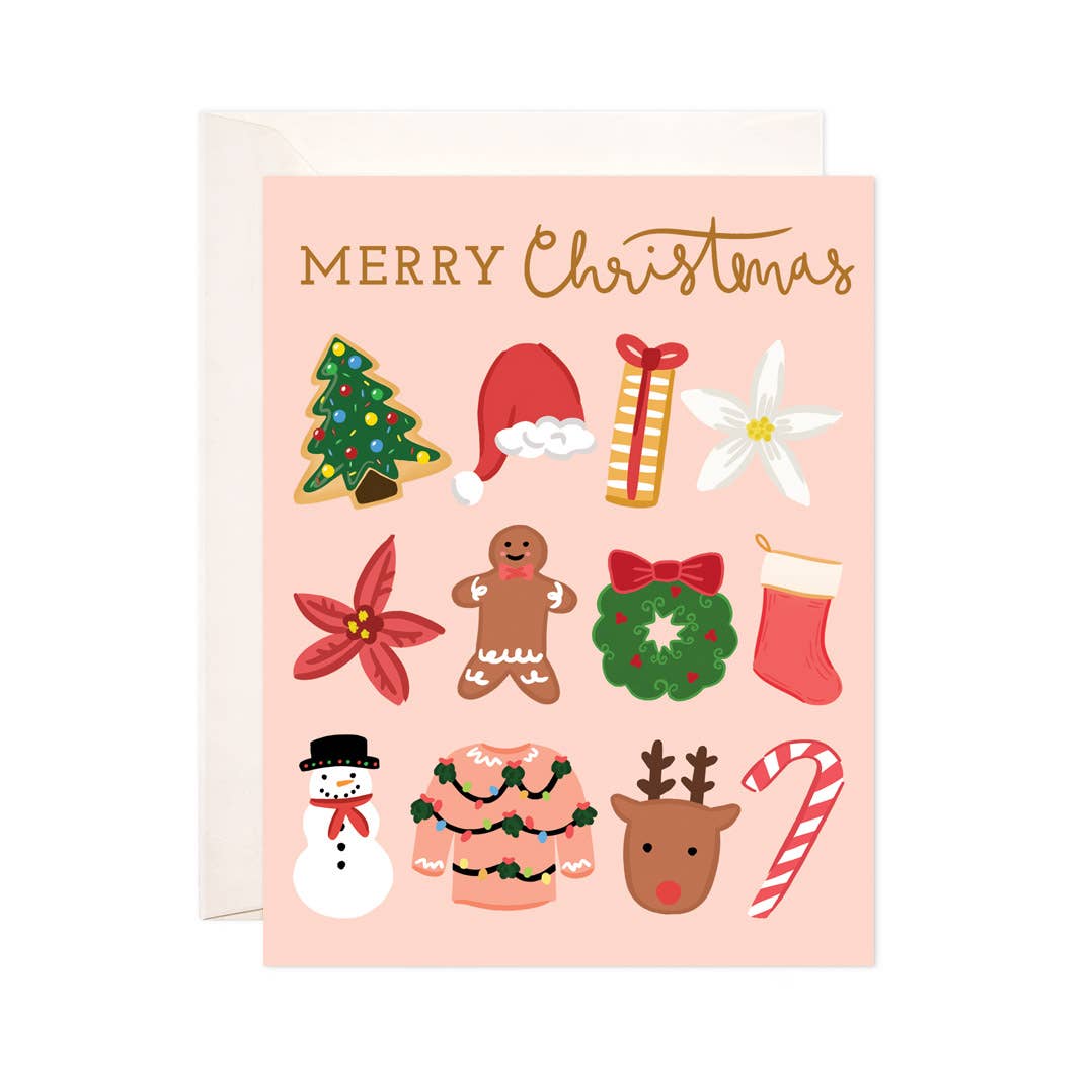 Christmas Icons Greeting Card