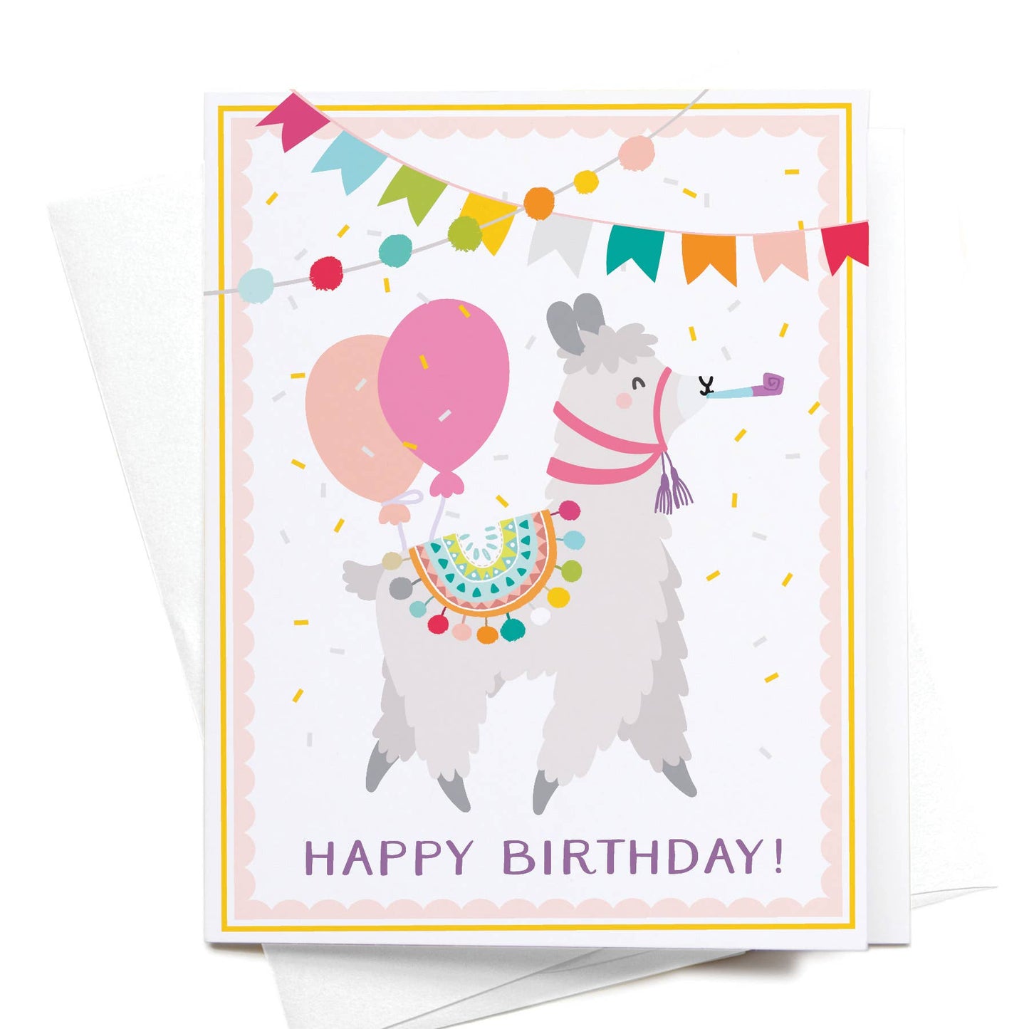 "Happy Birthday!" Llama Greeting Card