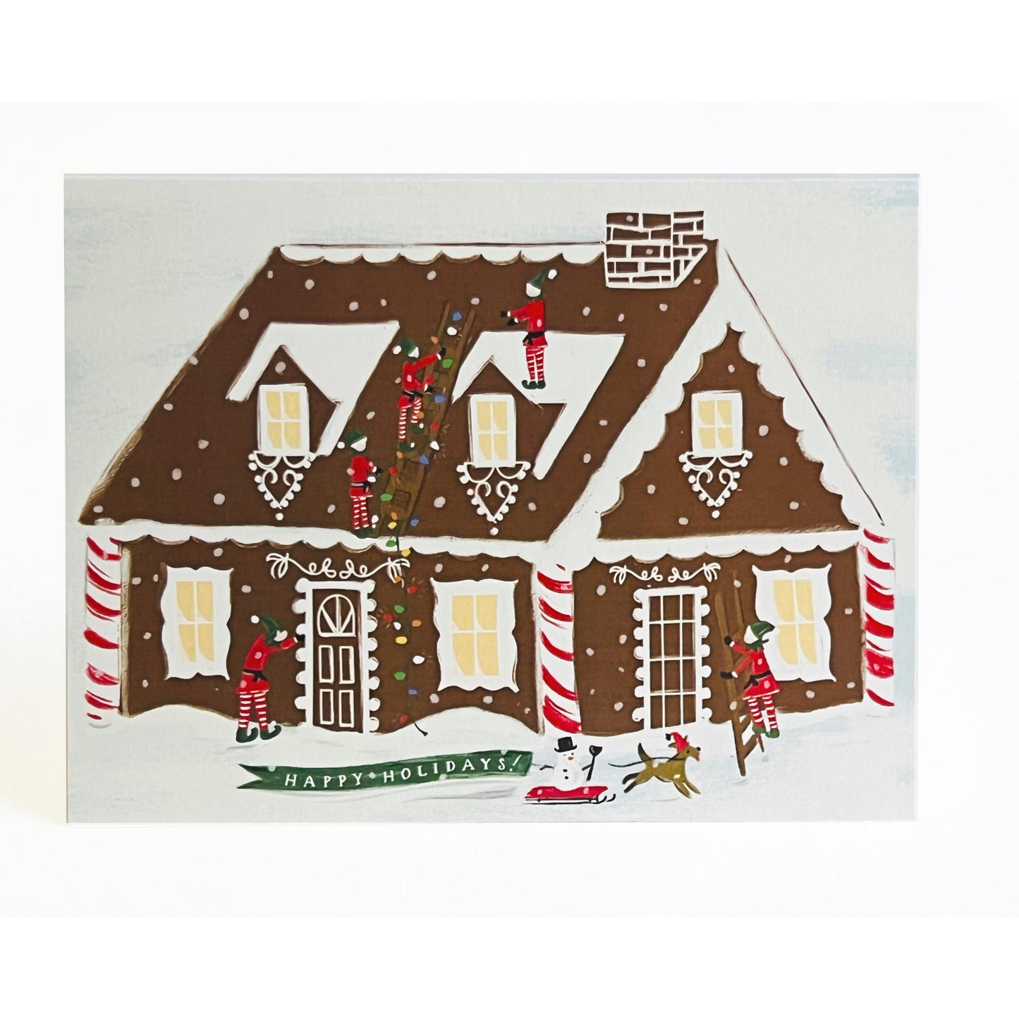 "Happy Holidays!" Gingerbread House Greeting Card