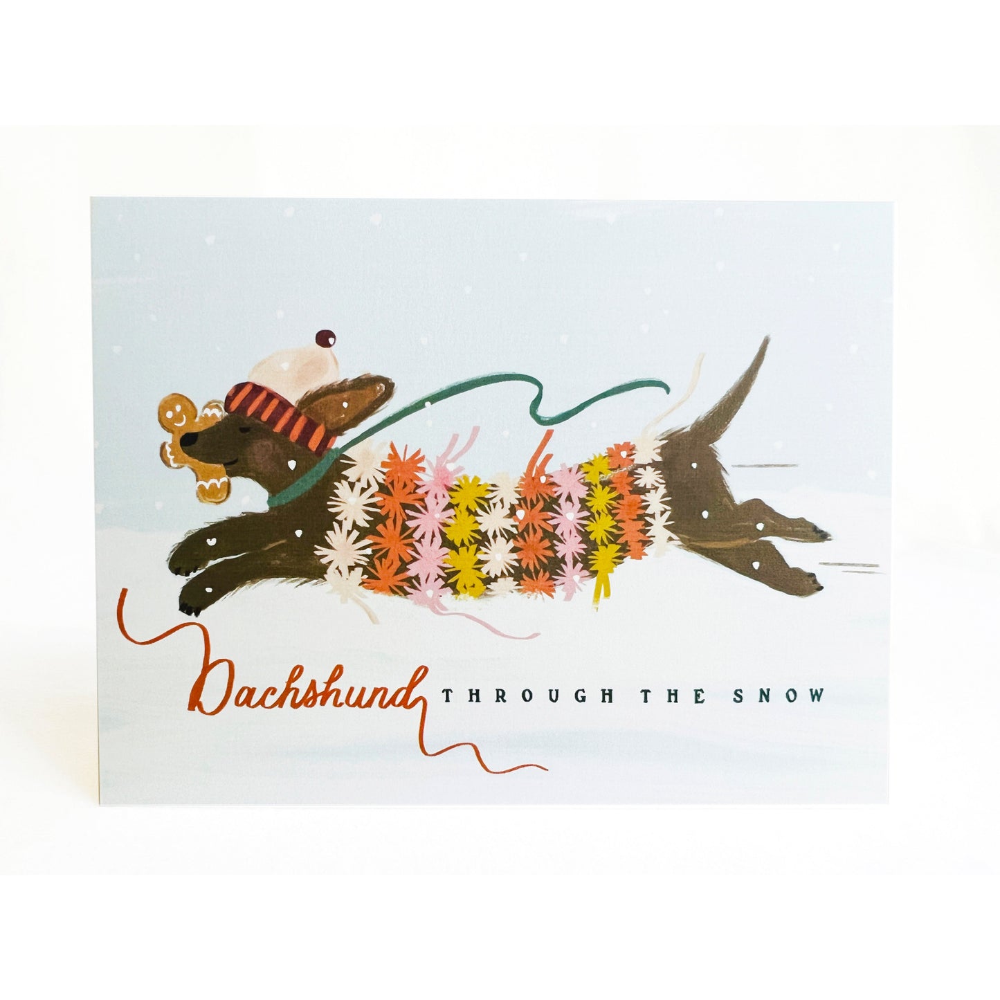 "Dachshund Through The Snow" Greeting Card