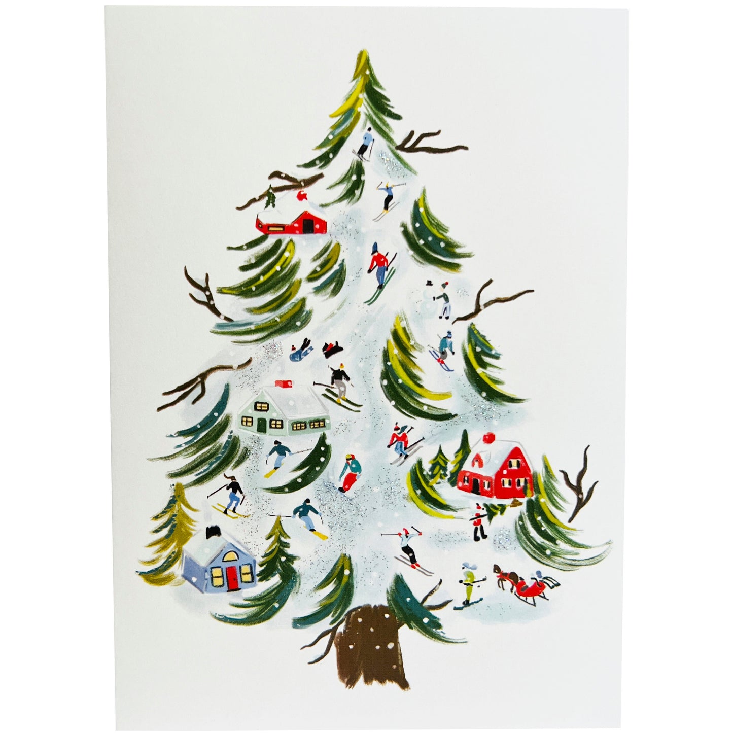 "Ski Tree" Holiday Card