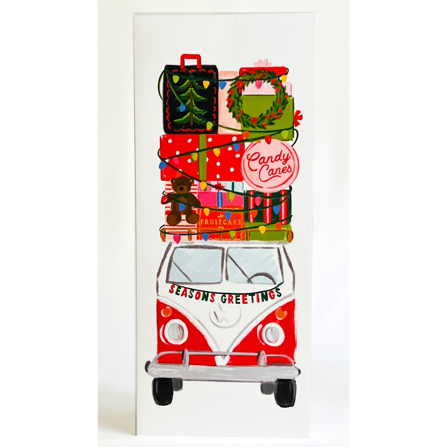 VW Christmas Present Bus Card