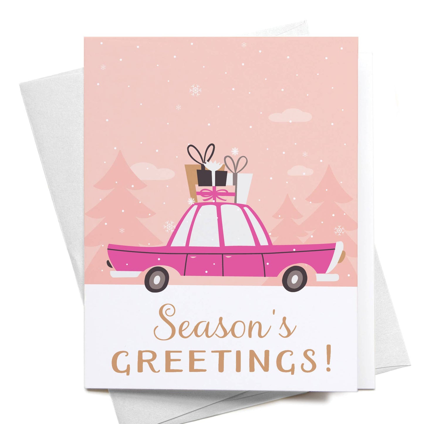 "Season's Greetings!" Vintage Car & Gifts Greeting Card