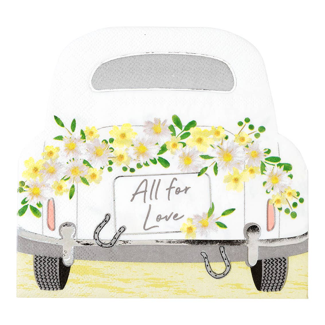 'All for Love' Car Shaped Napkins