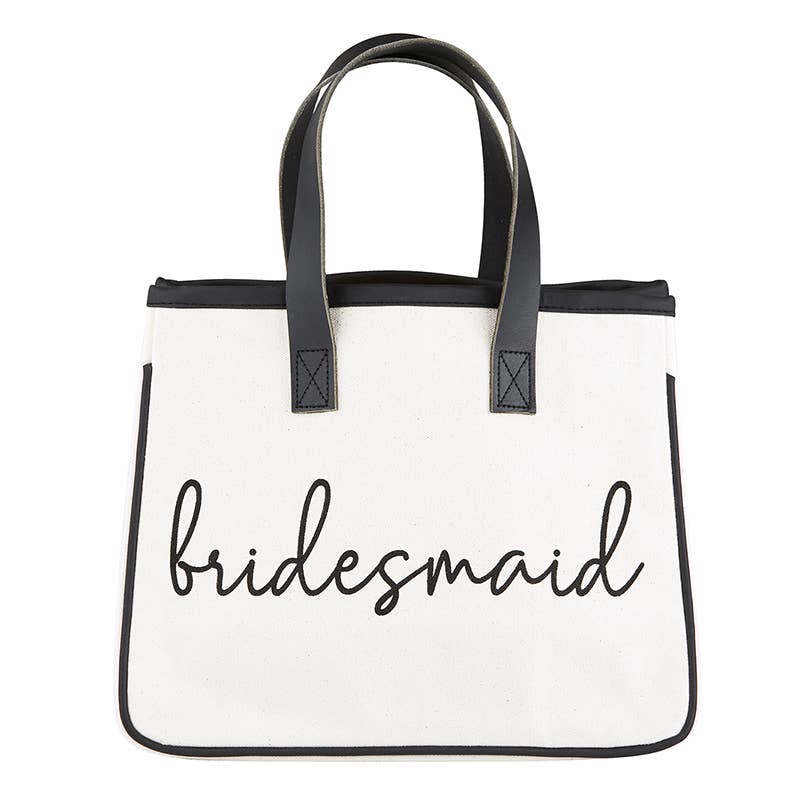 'Bridesmaid' Mini Canvas Tote Bag