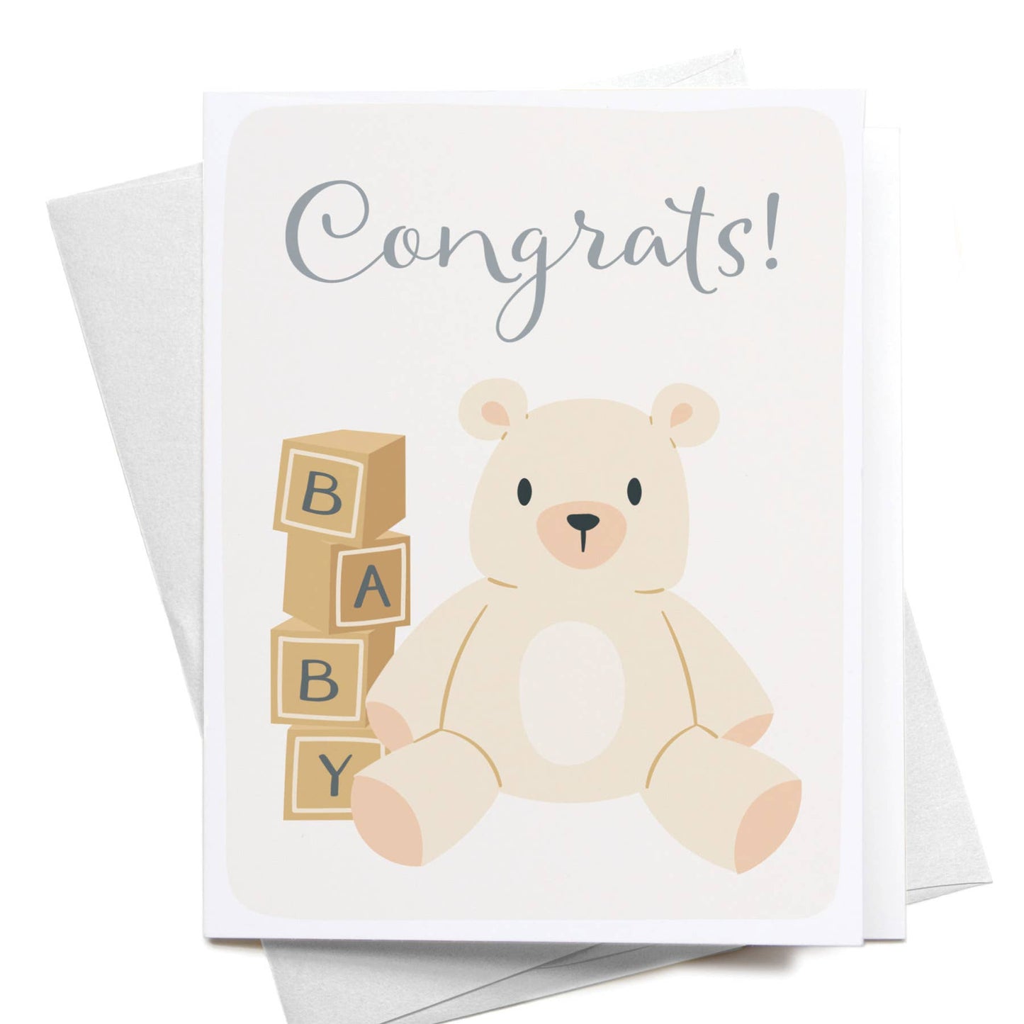 "Congrats!" Teddy Bear Greeting Card