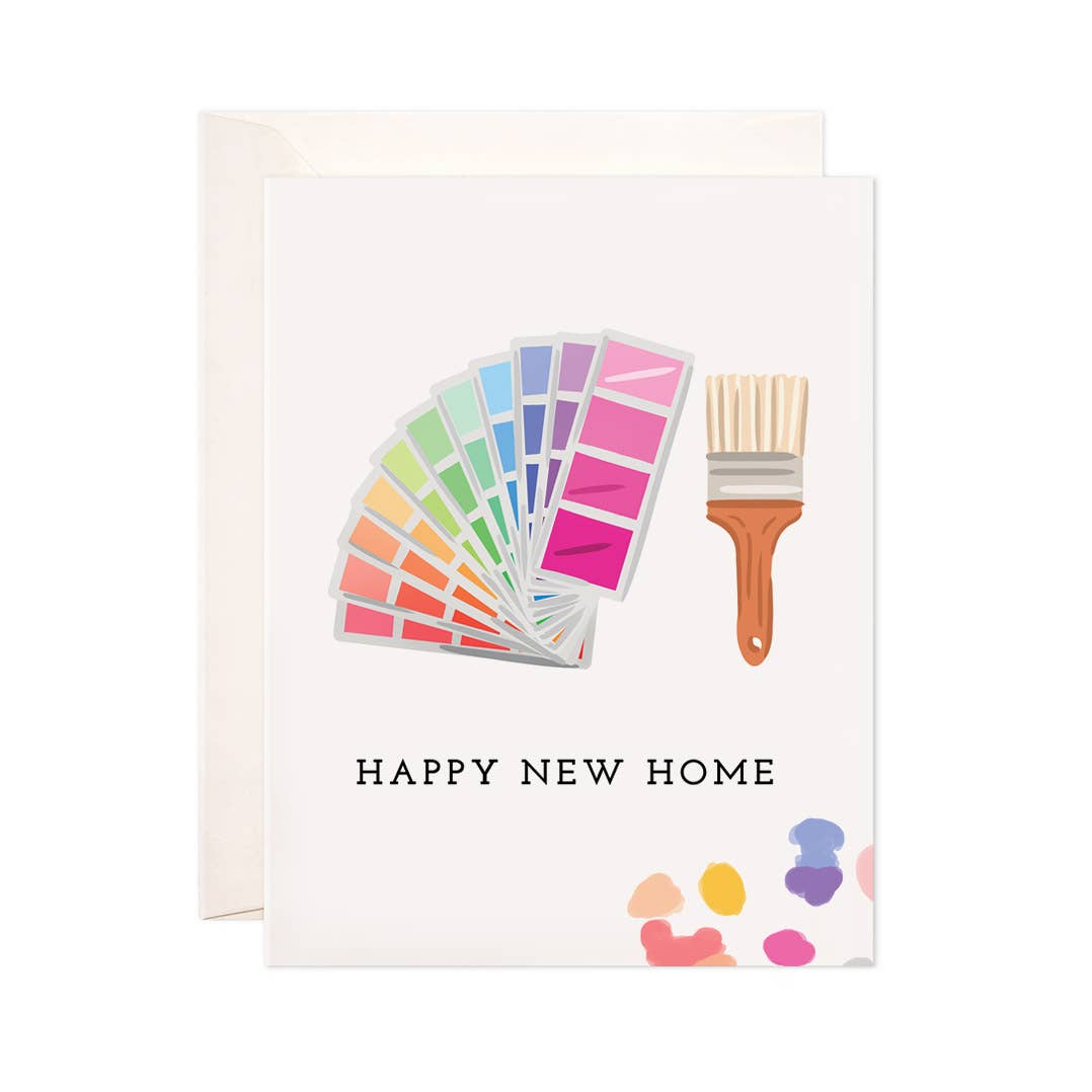 "Happy New Home" Paint Swatch Greeting Card